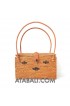 rectangle handbag rattan ata casual unique fashion handmade 